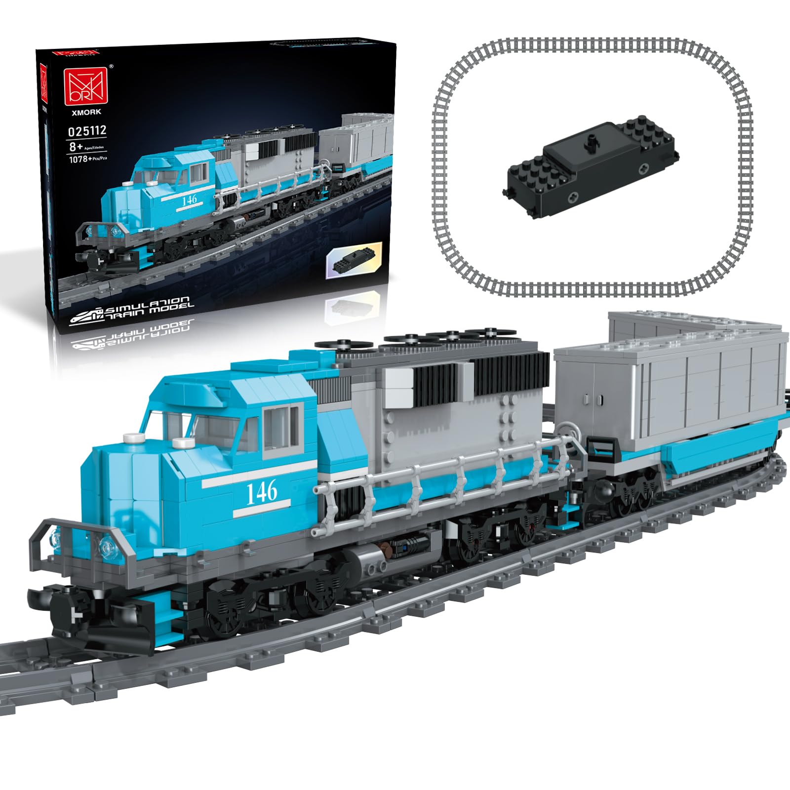 Amazon.com: MOCBROPCS Train Building Block Set, Freight Cargo